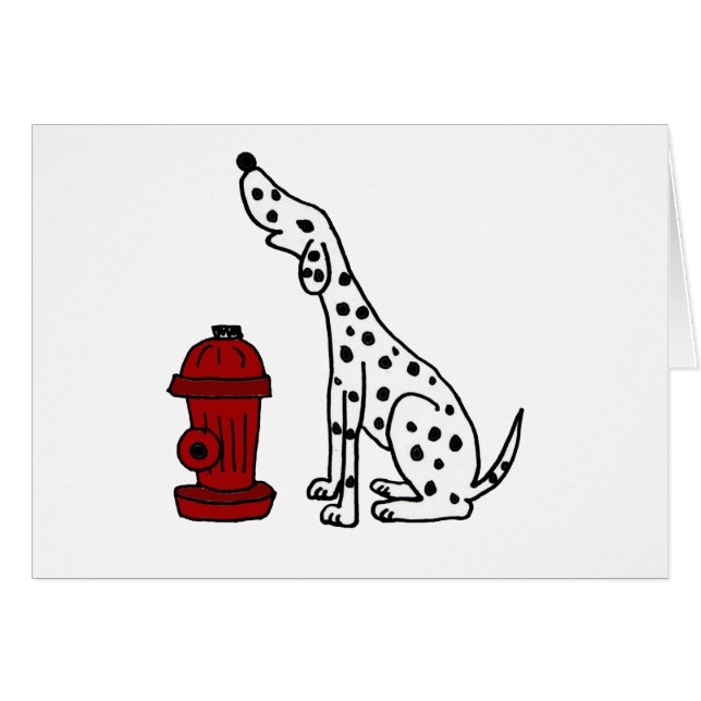 XX- Awesome Dalmatian Dog and Fire Hydrant (Front Horizontal)