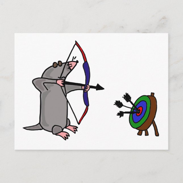 XX- Blind Mole in Archery Competition Postcard (Front)