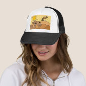 XX- Camel in the Desert Folk Art Trucker Hat (In Situ)