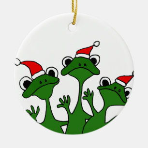 XX- Christmas Tree Frogs Cartoon Ceramic Tree Decoration
