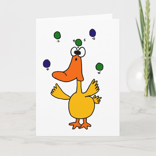 XX- CLUTZ Duck Juggling Design Card (Front)