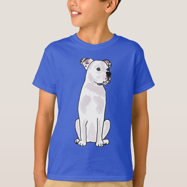 XX- Cute American Bulldog with Studded Collar T-Shirt (Front)