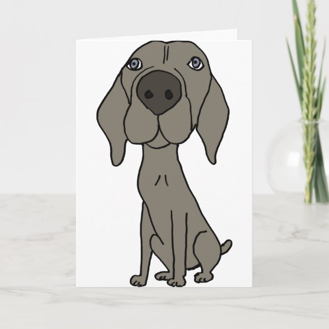 XX- Cute Weimaraner Design Card (Front)