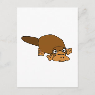 XX- Duck Billed Platypus Cartoon Postcard