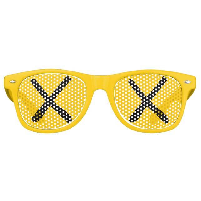XX Eyes - "Crossed Out Eyes" Sunglasses Yellow (Front)
