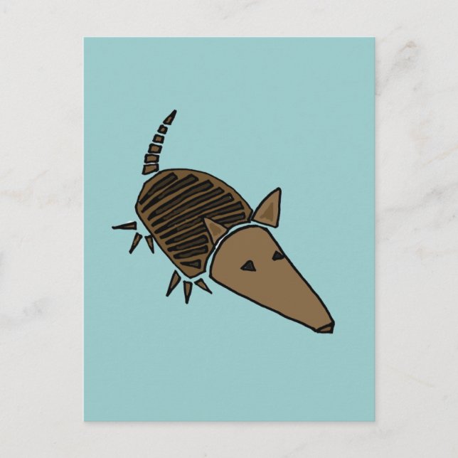 XX- Funky Armadillo Art Postcard (Front)