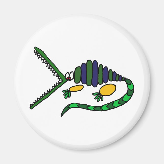 XX- Funky Crocodile Art Magnet (Front)