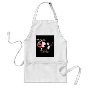 XX- Funny Black Cow Cartoon Standard Apron