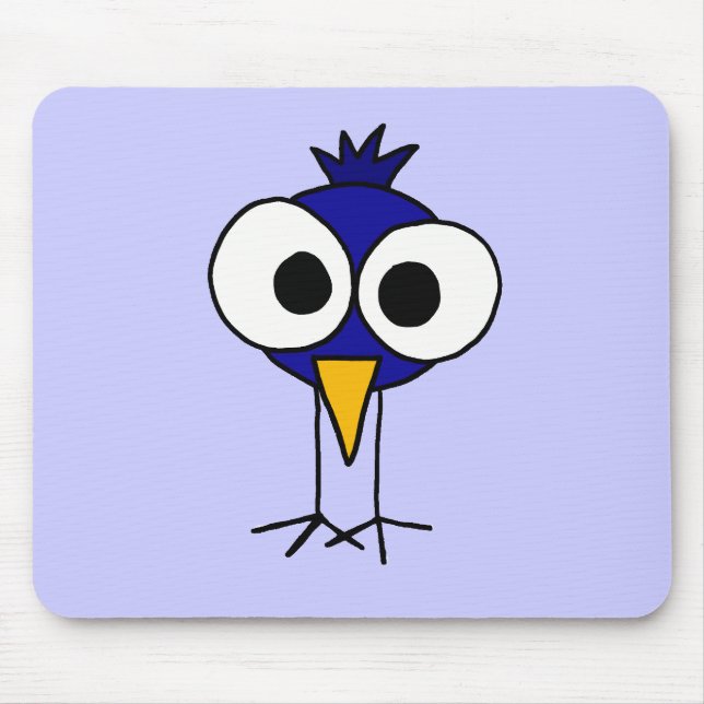 XX- Funny Bluebird Art Cartoon Mouse Pad (Front)
