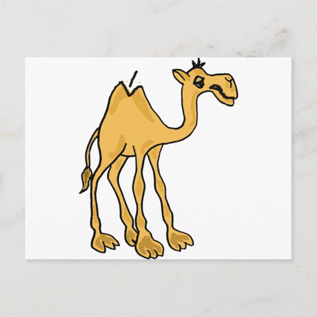 XX- Funny Camel Cartoon Postcard (Front)
