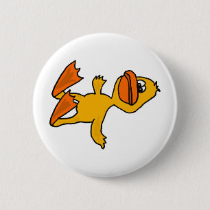 XX- Funny Dead Duck Cartoon 6 Cm Round Badge