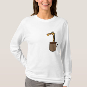 XX- Funny Giraffe in a Pocket T-Shirt