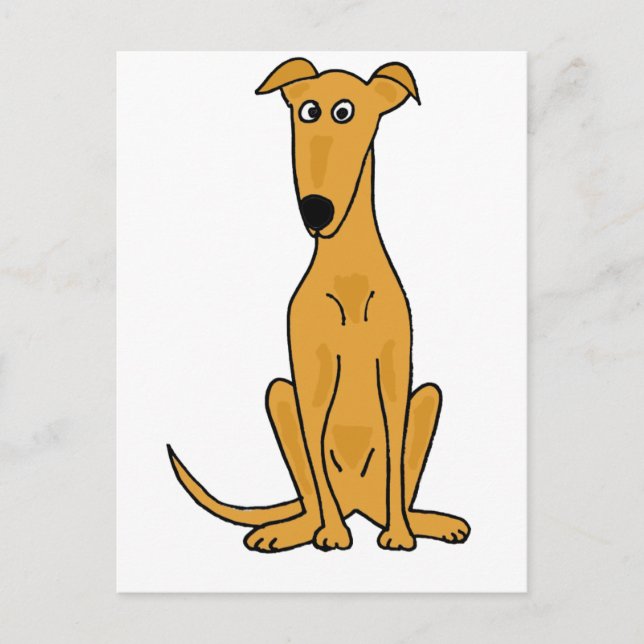 XX- Funny Greyhound Dog Cartoon Postcard (Front)