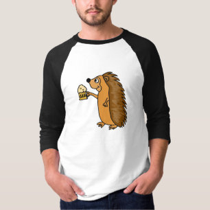 XX- Funny Hedgehog Rasing a Pint T-Shirt
