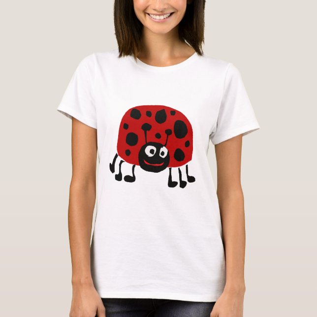 XX- Funny Ladybug Primitive Art T-Shirt (Front)