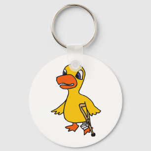 XX- Funny Lame Duck Cartoon Key Ring