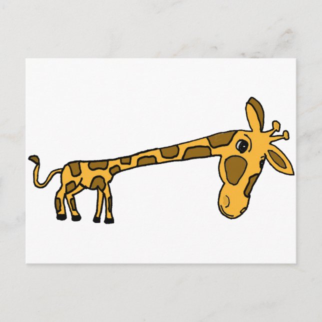 XX- Funny Leaning Giraffe Postcard (Front)