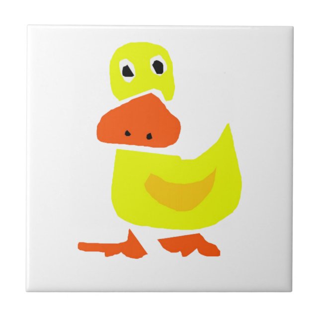 XX- Funny Primitive Art Duck Tile (Front)