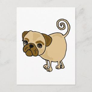 XX- Funny Pug Puppy Dog Cartoon Postcard