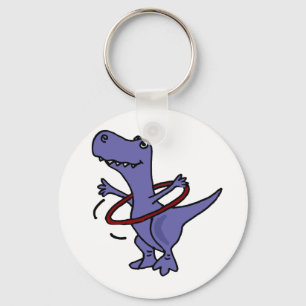 XX- Funny T-rex Dinosaur Using Hula Hoop Key Ring