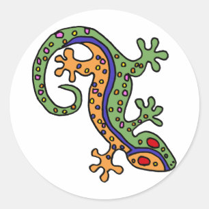 XX- Gecko Art Classic Round Sticker