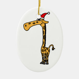 XX- Giraffe Christmas Design Ceramic Tree Decoration