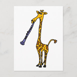 XX- Giraffe Playing the Clarinet Postcard