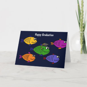 XX- Happy Graduation School of Fish Card