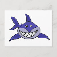 XX- Hilarious Grinning Shark Cartoon