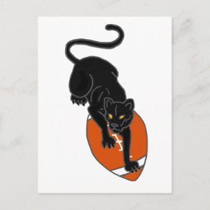 XX- Panther on a Football Art Design Postcard