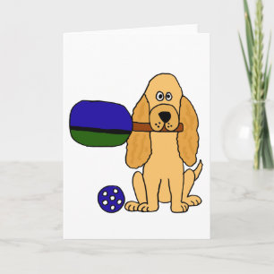 XX- Pickleball Cocker Spaniel Cartoon Card
