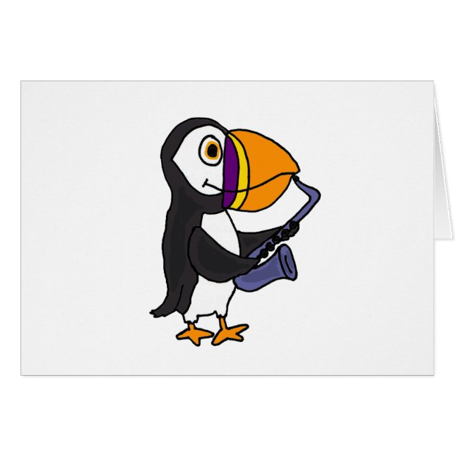 XX- Puffin Playing the Saxophone (Front Horizontal)