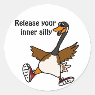 XX- Release Your Inner Silly - Goose Classic Round Sticker