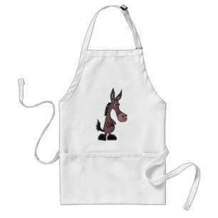 XX- Stubborn Mule or Donky Cartoon Standard Apron