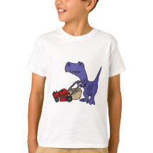 XX- T-rex Dinosaur Pushing Lawn Mower