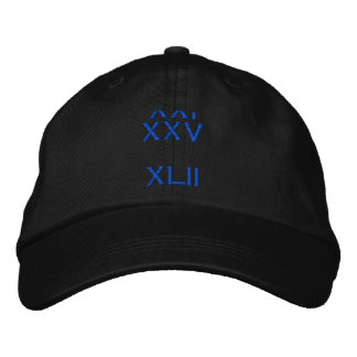 XXI  XXV     XLII EMBROIDERED HAT