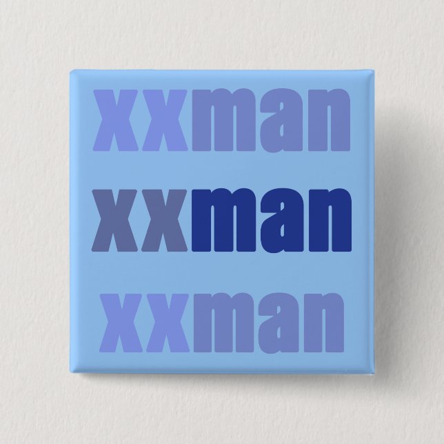 XXMan 15 Cm Square Badge (Front)