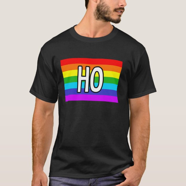 XXX Gay Gifts and LGBT Pride Stuff HO  T-Shirt (Front)