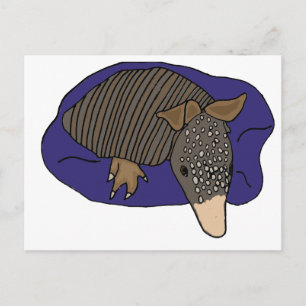 XY- Baby Armadillo on a Pillow Design Postcard