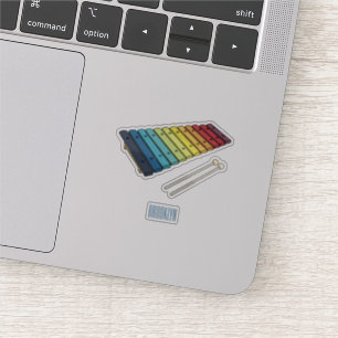 Xylophone cartoon illustration