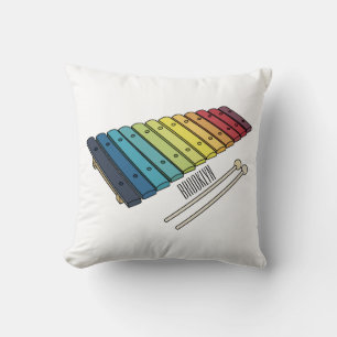 Xylophone cartoon illustration cushion