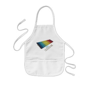 Xylophone cartoon illustration kids apron