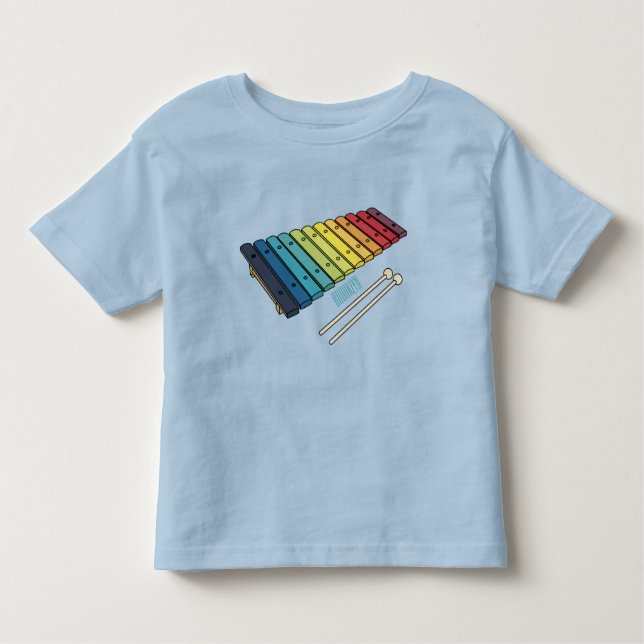 Xylophone cartoon illustration toddler T-Shirt (Front)