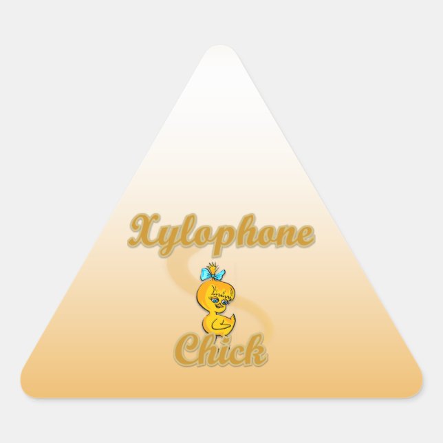 Xylophone Chick Triangle Sticker (Front)