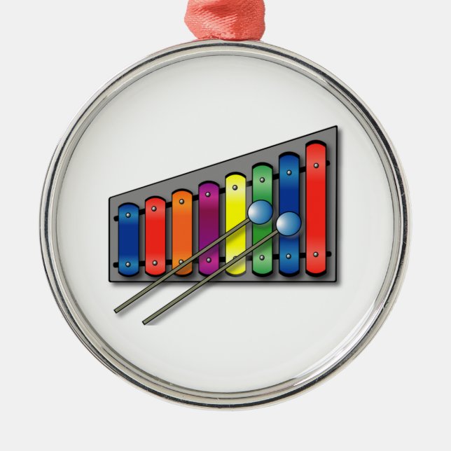 Xylophone Metal Tree Decoration (Front)