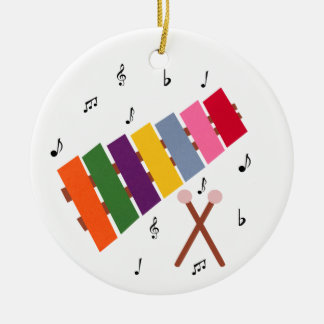 Xylophone Multicolored Musical Instrument Cartoon Ceramic Tree Decoration