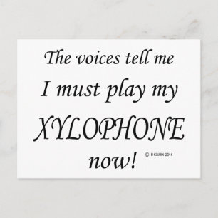 Xylophone Voices Say Must Play Postcard