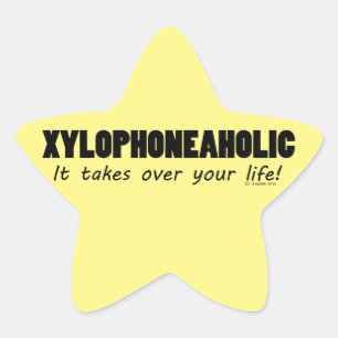 Xylophoneaholic Life Star Sticker