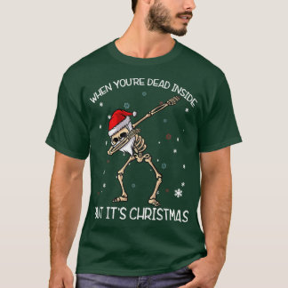 Y04q Skeleton Dabbing Merry Xmas Christmas Holiday T-Shirt