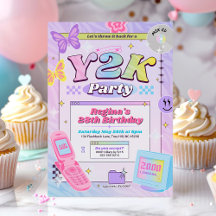 Y2K 2000's Birthday Party Invitation
